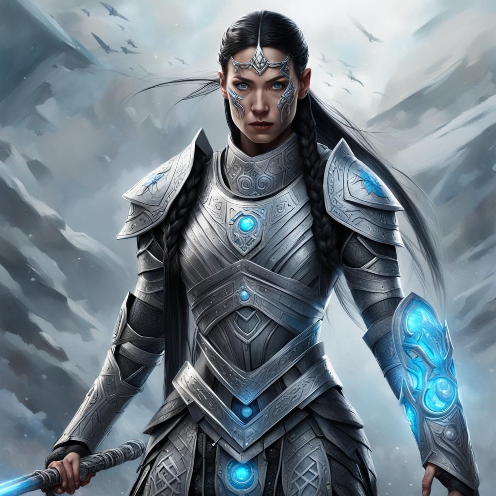 Noble Valkyrie Warrior in Frosty Armor
