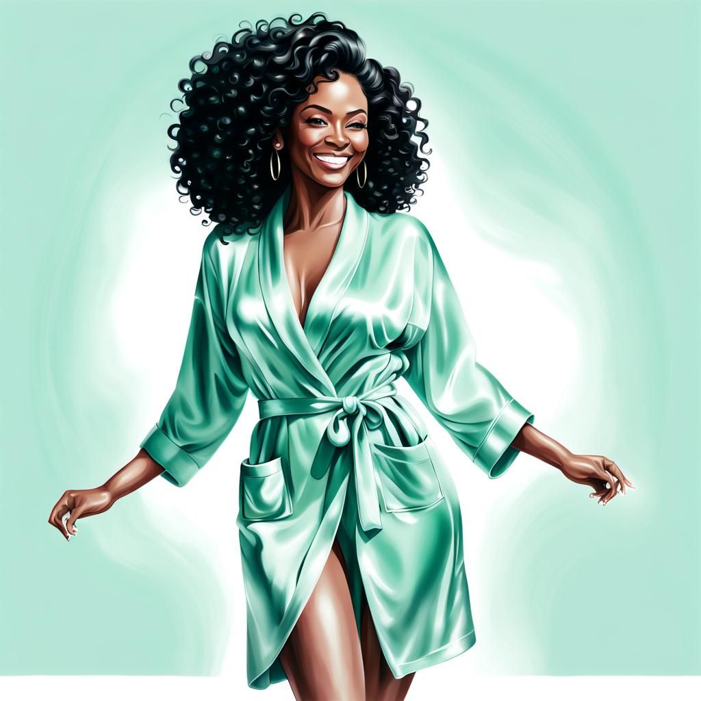 Ethereal Black Beauty in Minty Bliss