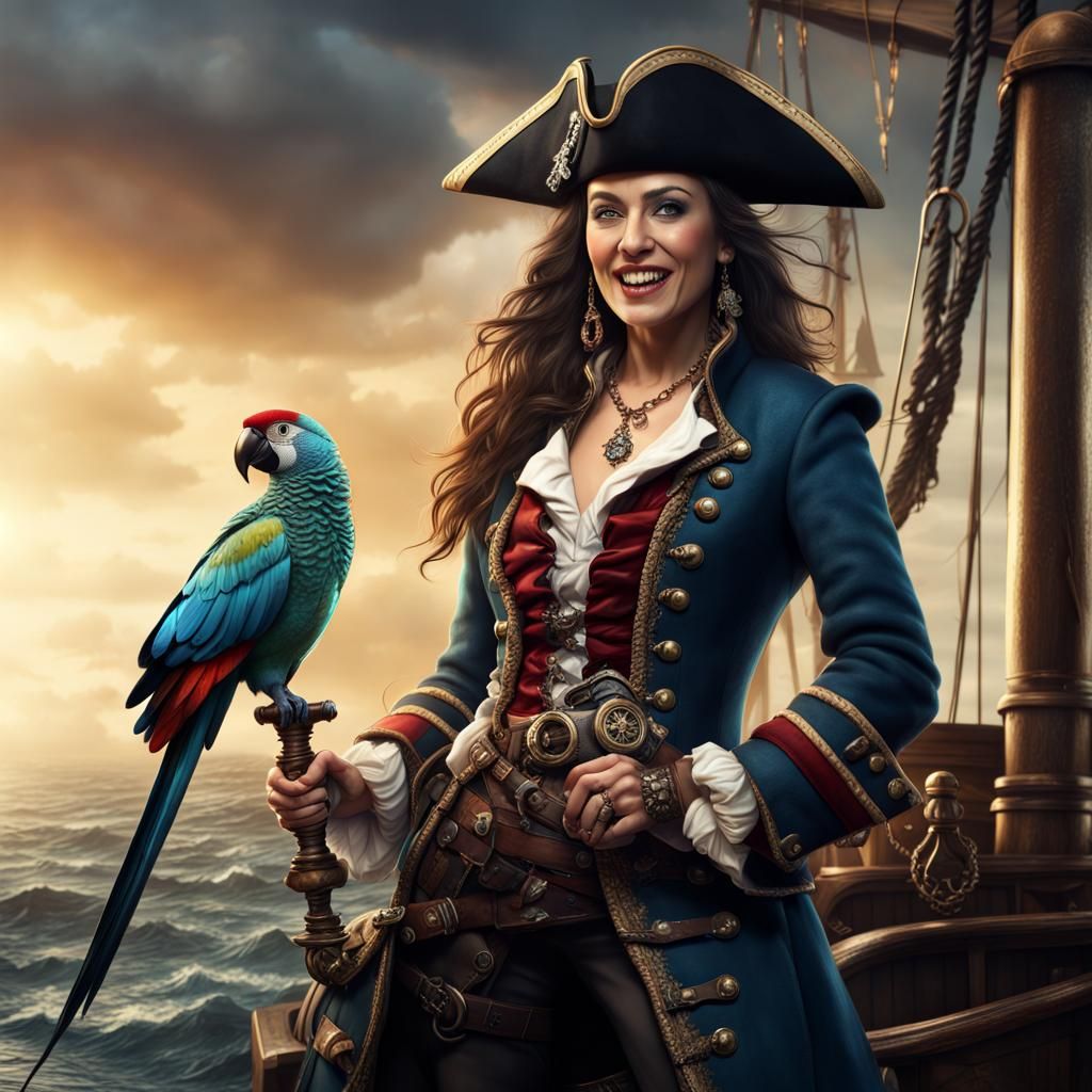 Epic Pirate Maiden in Dramatic Digital Painting