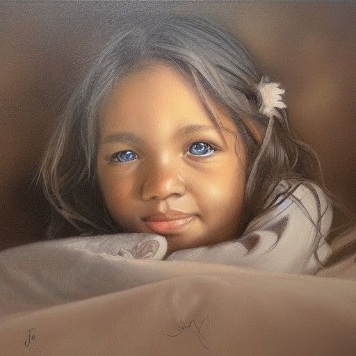 Soulful Oil Portrait in a Dreamlike Setting