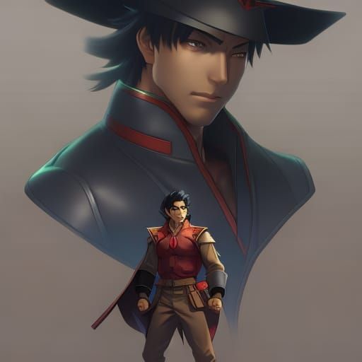 Ash Ketchum's Father in Epic, Triadic Colors