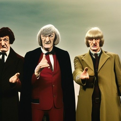 Time Lords Unite: Troughton, Hartnell, and Pertwee in Elegan...