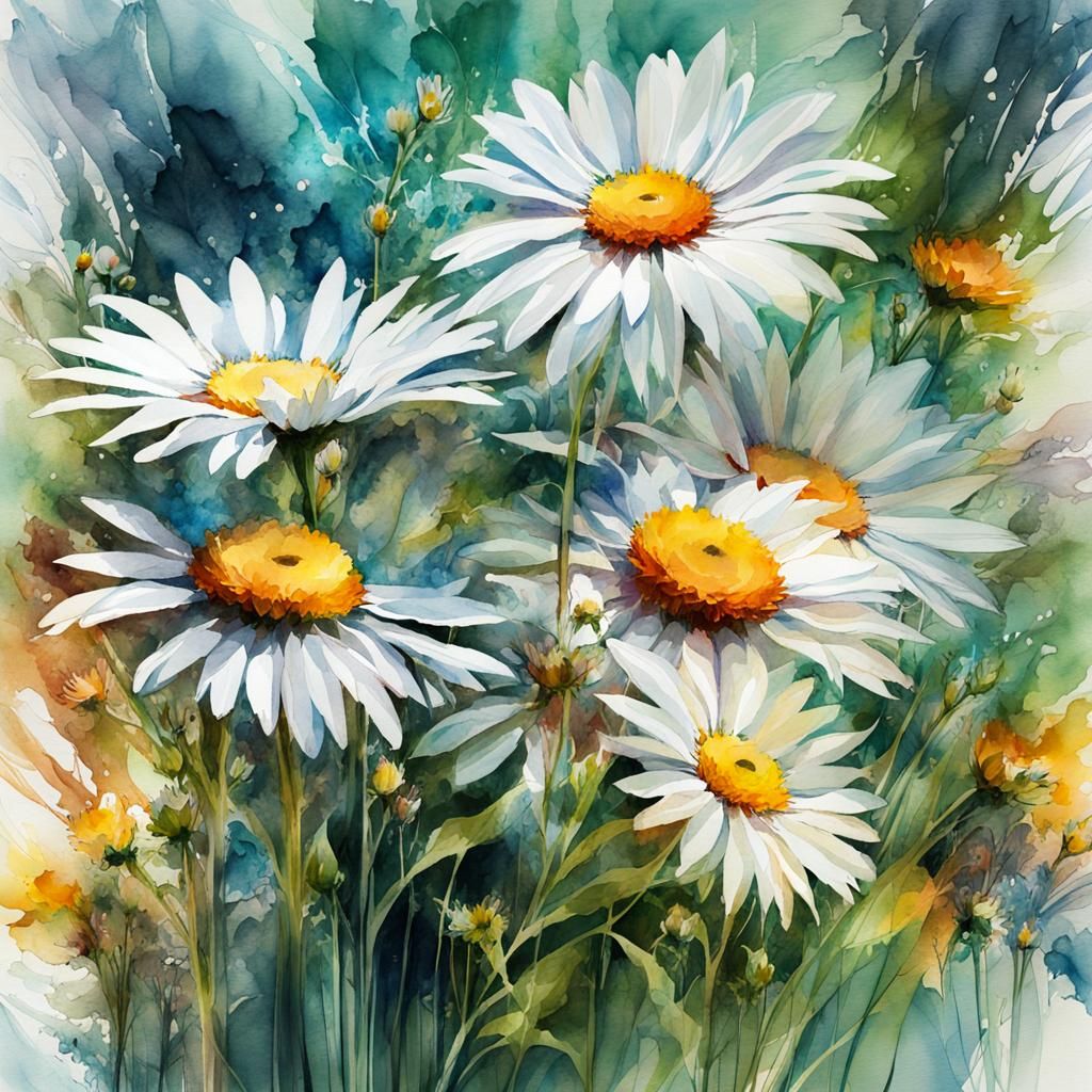 Fantasy Floral Dreamscape in Digital Watercolor