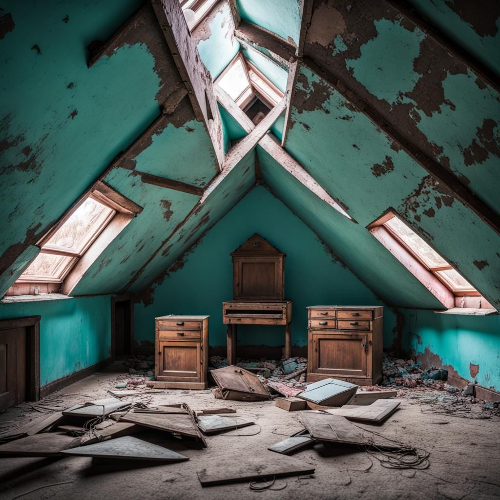 Forgotten Turquoise Mansion Attic Revealed