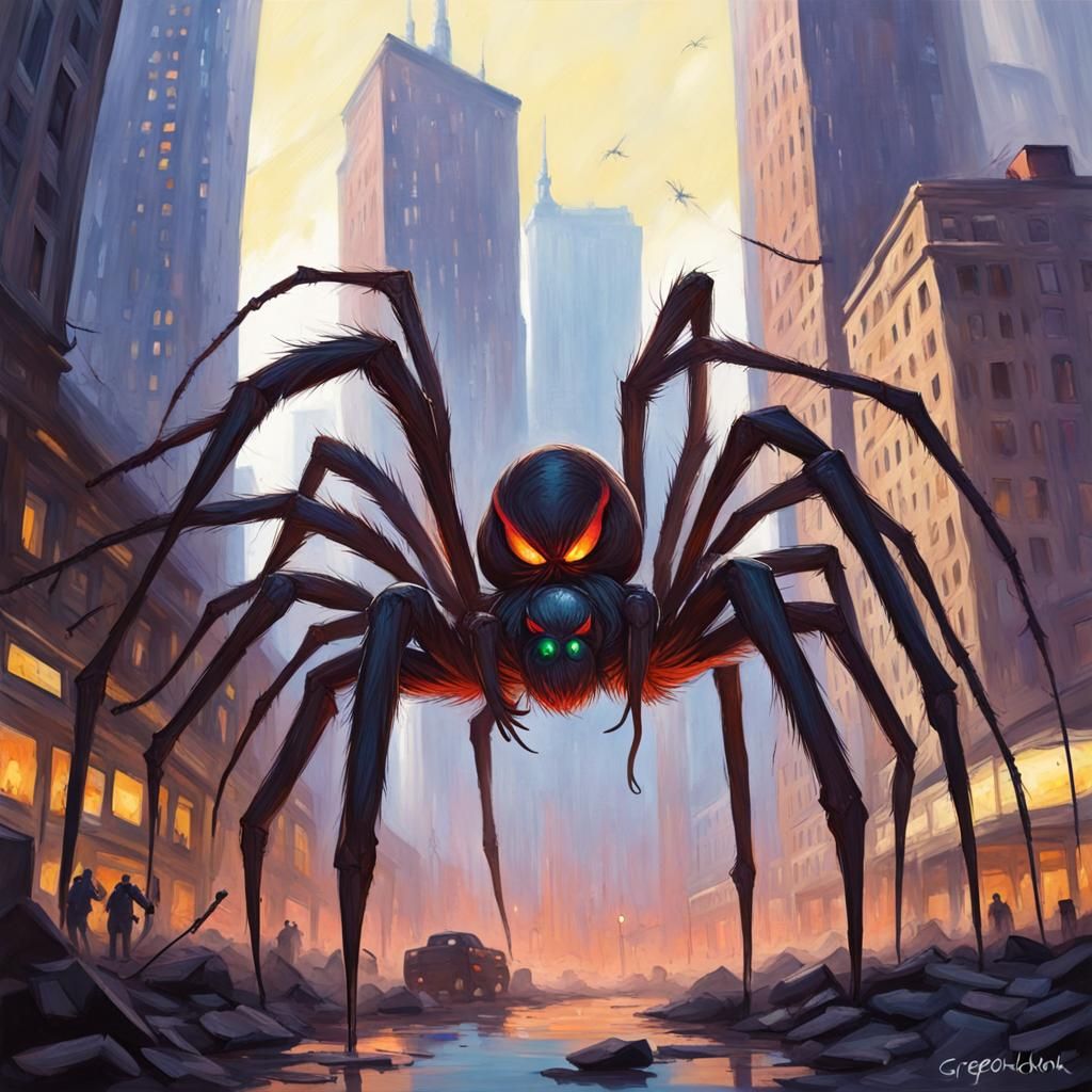 Cities Swallowed by a Sinister Arachnid