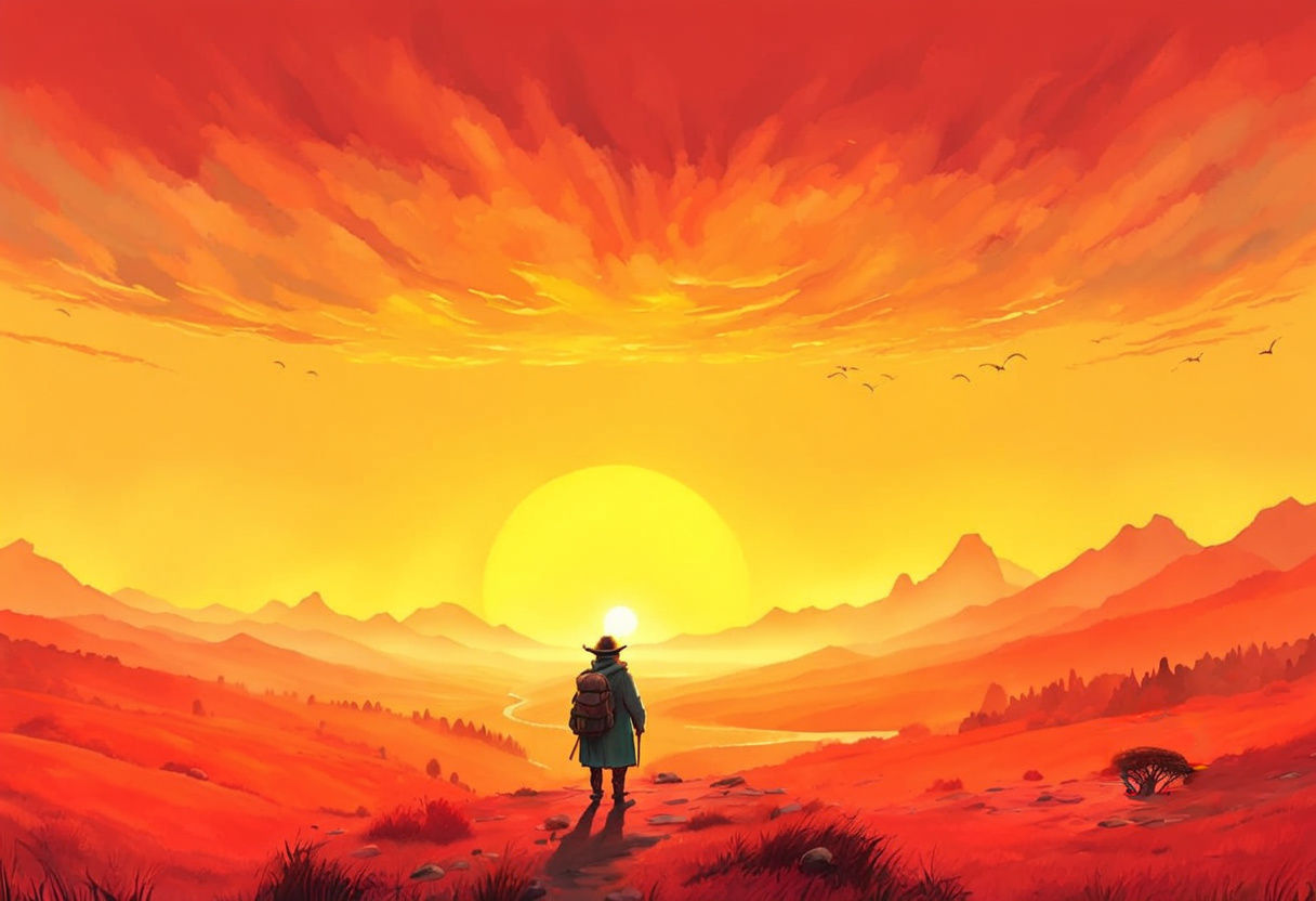 Fairytale Sci-Fi Fantasy Landscape in Vibrant Colors