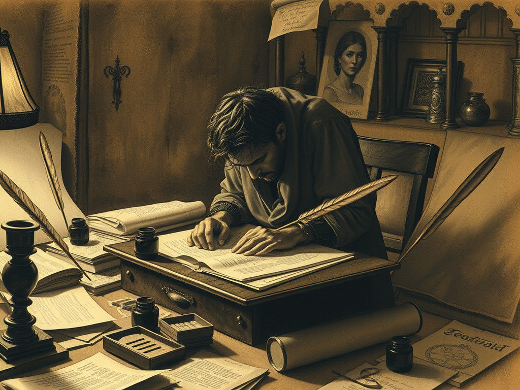 Writer Lost in the World of Their Creation