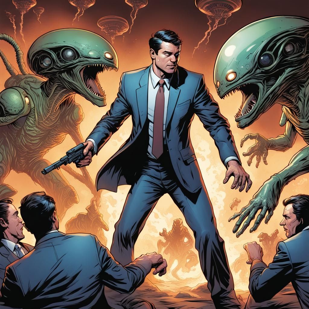 Special Agent Battles Alien Invaders in Tuxedo