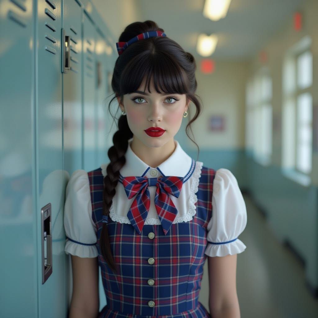 Steampunk Schoolgirl in Nostalgic Film Aesthetic