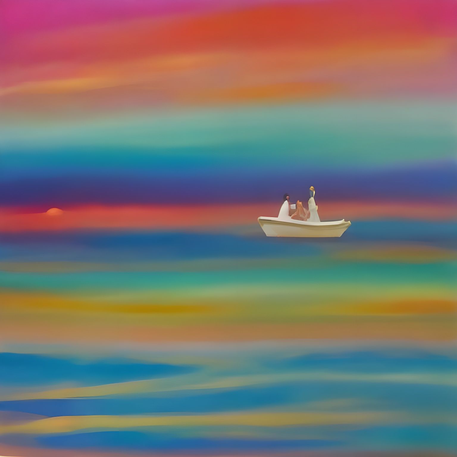 Surreal Coastal Scene in a Dreamlike Aesthetic