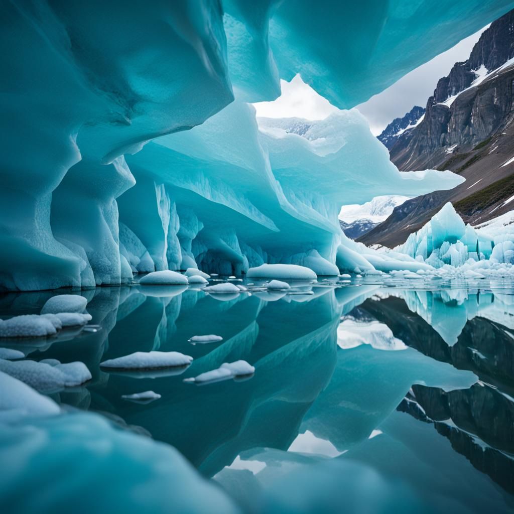 Surreal Subglacial Wonderland in Crystal Clear Ice