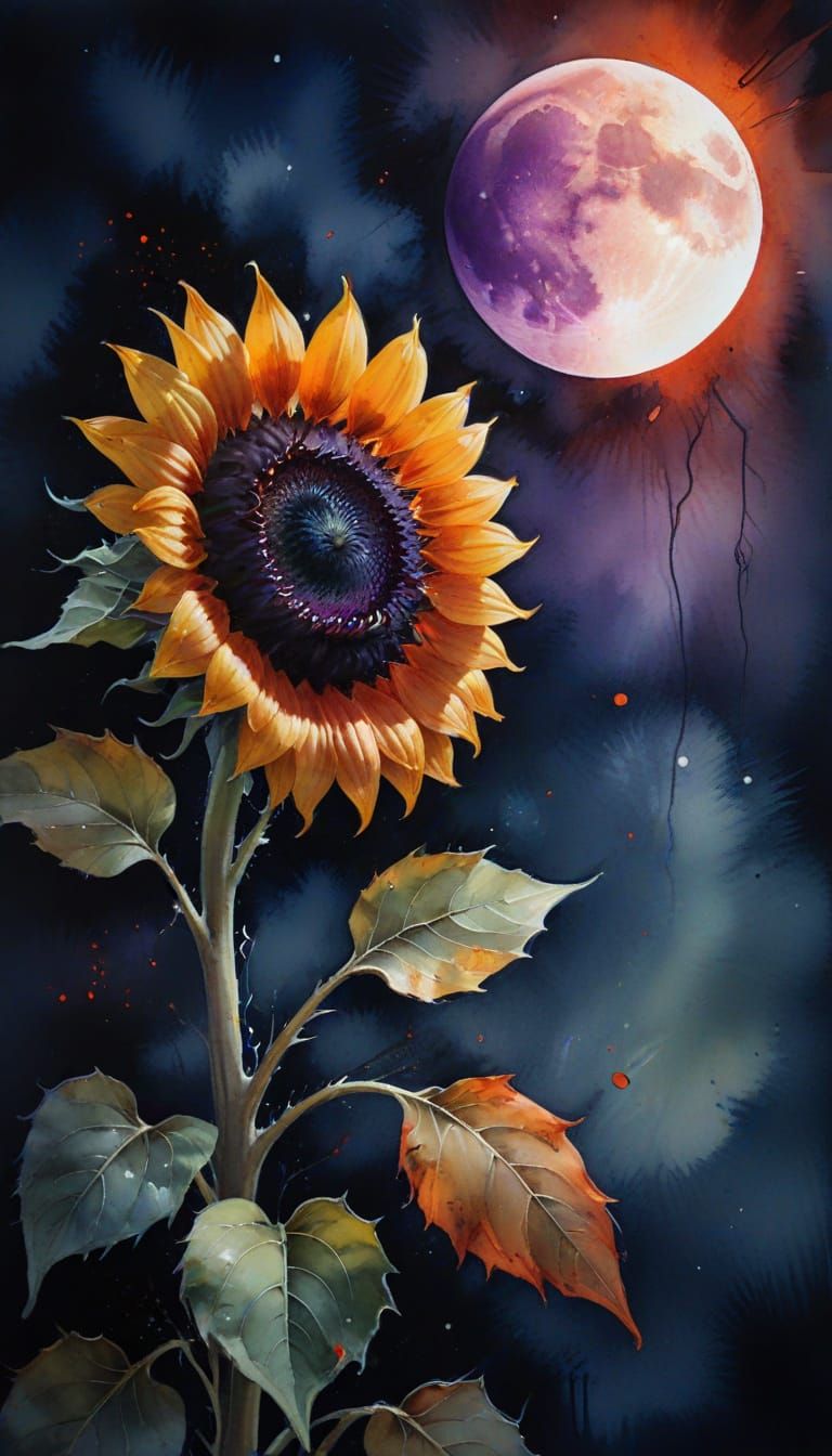 A solitary sunflower