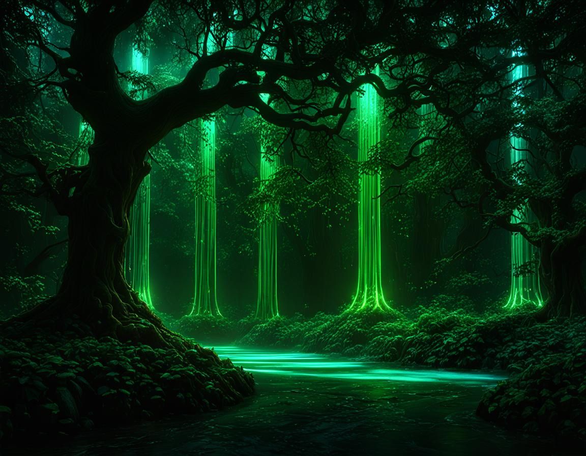 Talking Trees in Dark Fantasy Concept Art