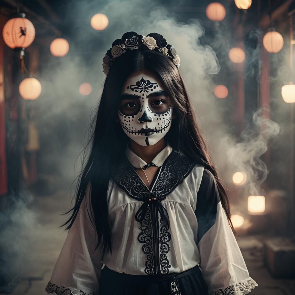 Ethereal Young Chinese Girl in Cinematic Hyper-Realistic Sty...