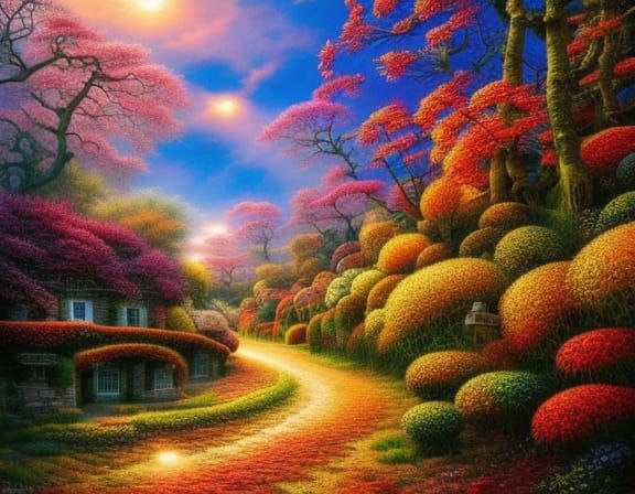 Whimsical Countryside Villages in Dreamy Vines Network Aesth...