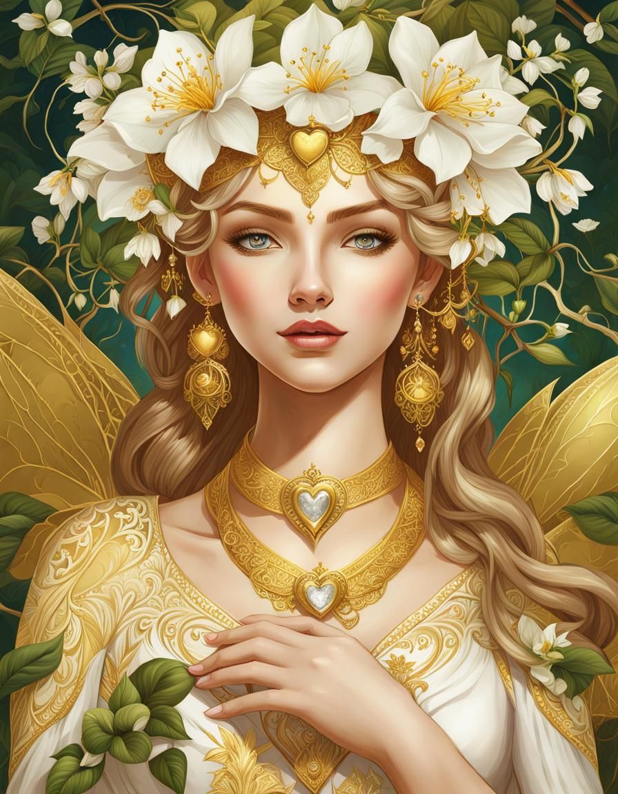 Whimsical Elven Enchantresses in Golden Woodlands