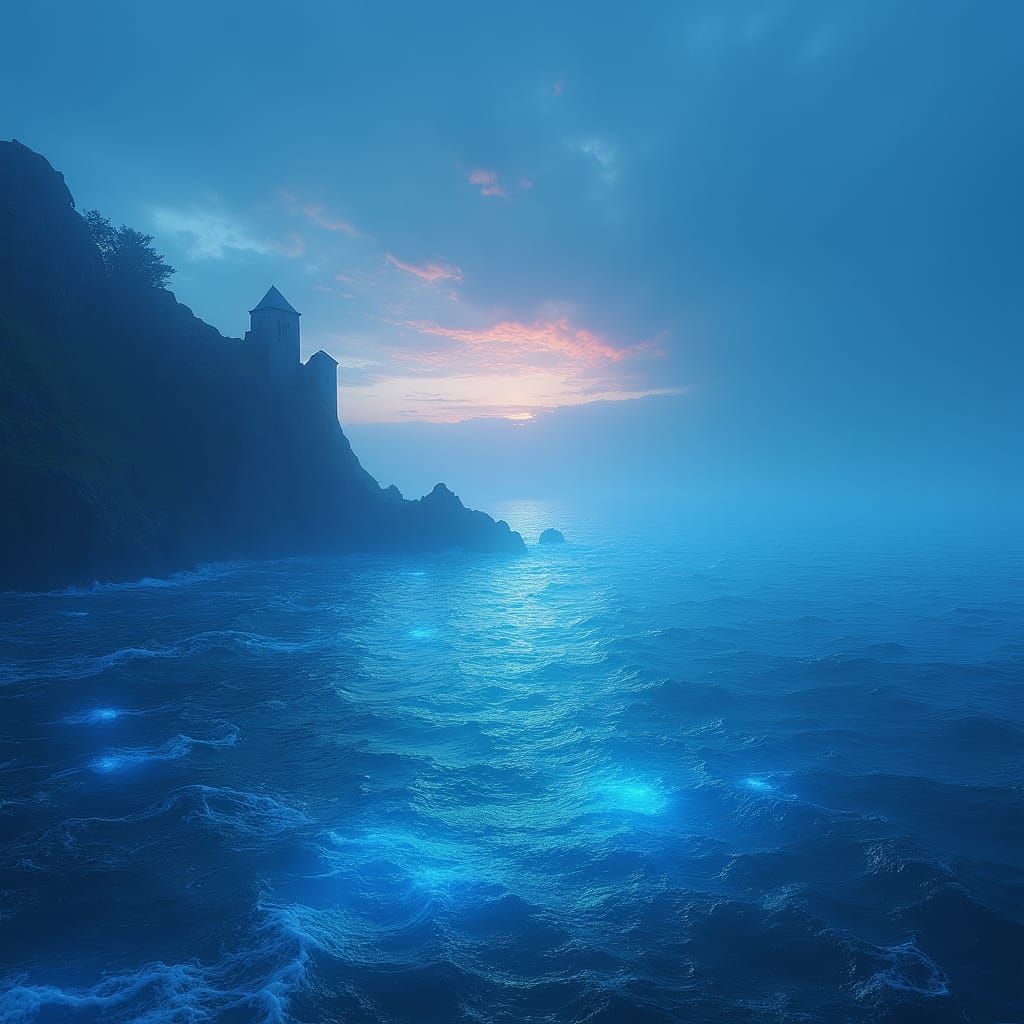 Serene Ocean Twilight in 8K Matte Painting