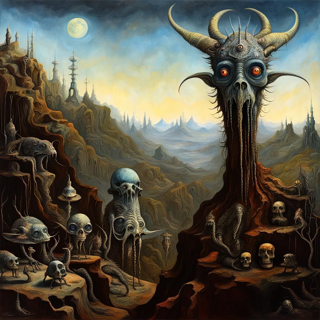 Surreal Apocalyptic Scene in Hyperrealism