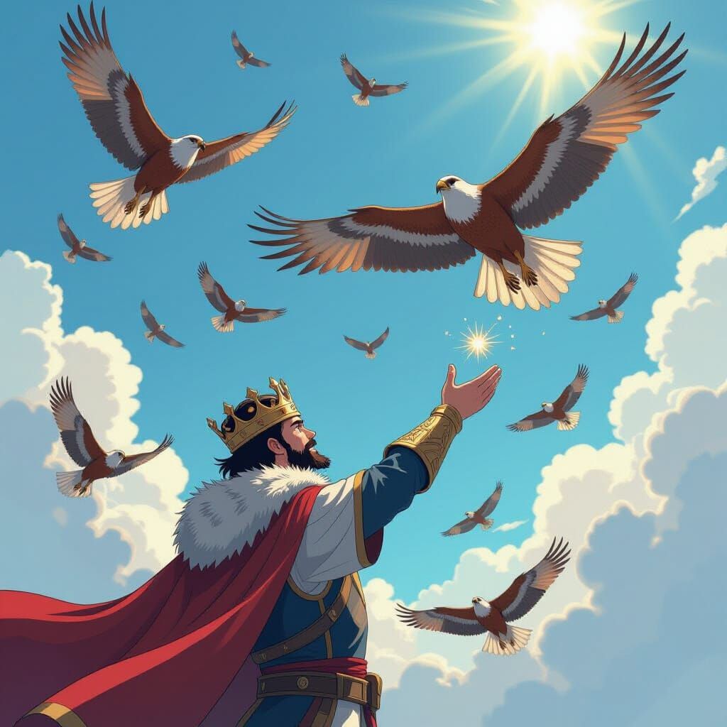 King Releases Regal Hawks and Falcons in Anime Style