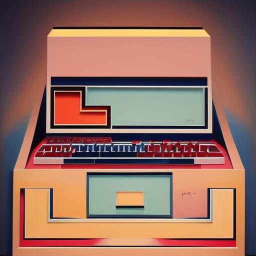 Hyperrealistic 1980s Video Game Console Portrait