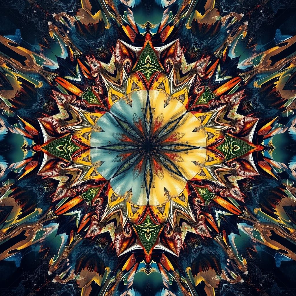 Fractal Elegance in Synchronous Abstract Art