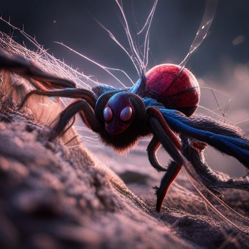 Ethereal Spider Clash in Fantastical Realm