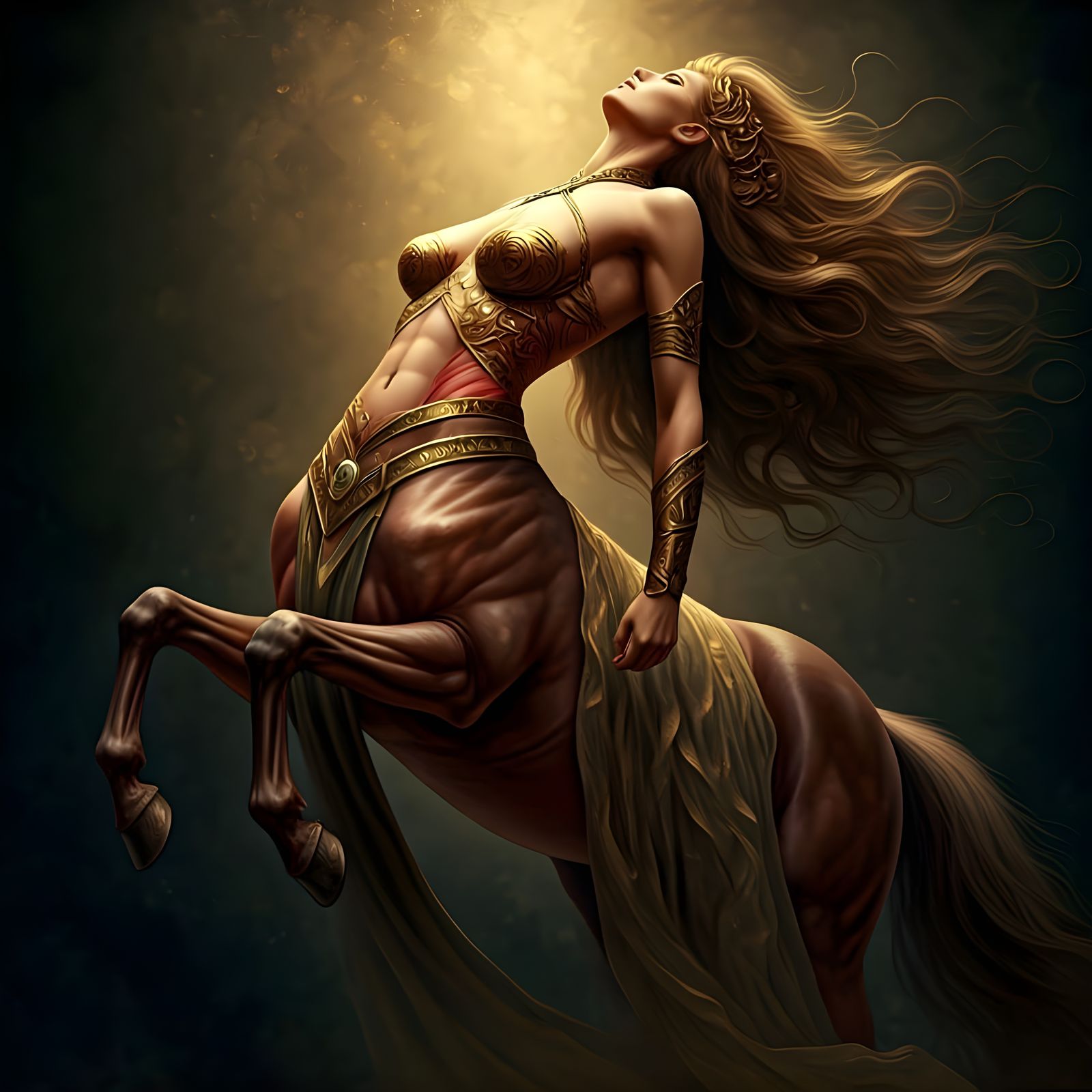 Majestic Reared Centaur in Realistic Detail