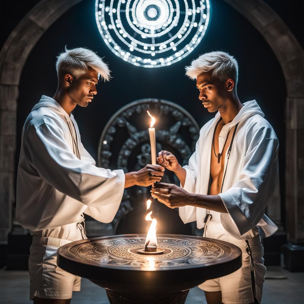 Black male witch ritual