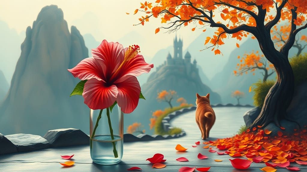 Regal Cat Embarks on Serene Morning Journey