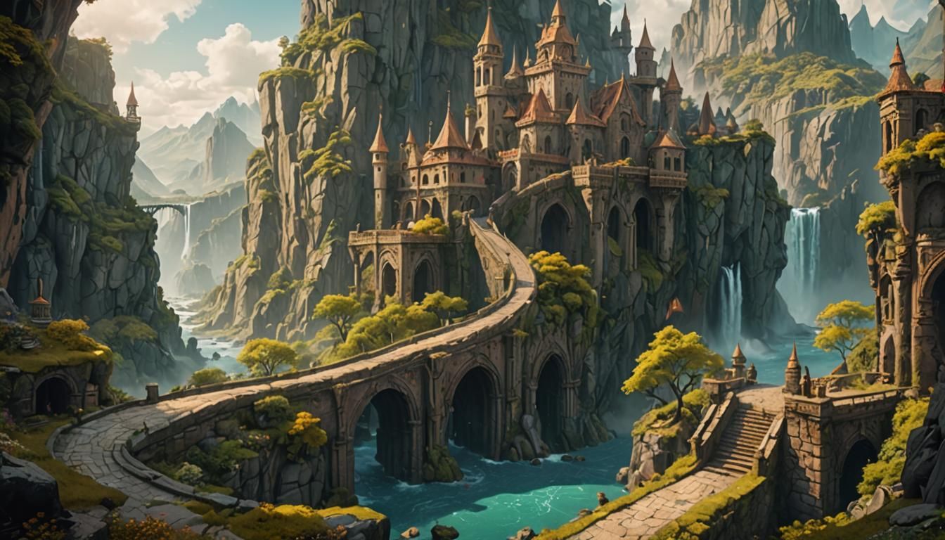 Intricate Fantasy Concept Art in Deep Color