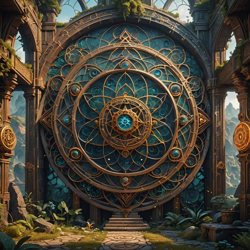 Vibrant Fantasy Realm in Intricate Detail