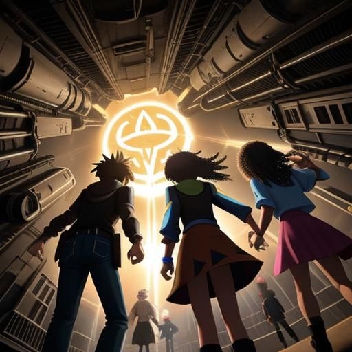 Diverse Group of Kids Discover Hidden Treasure Vault