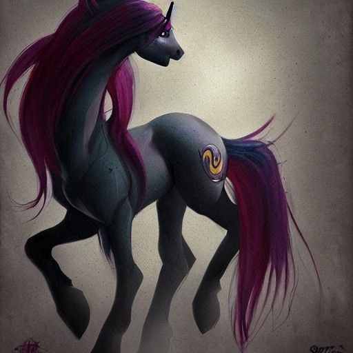 Dark Fantasy Equestrian in a Sinister Land