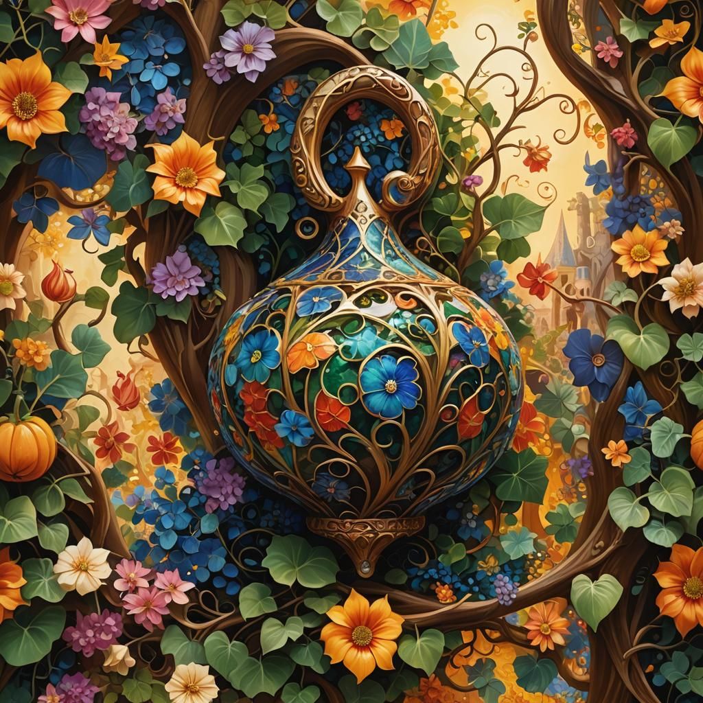 Gaudí-Inspired Dreamworld with Iridescent Calabash