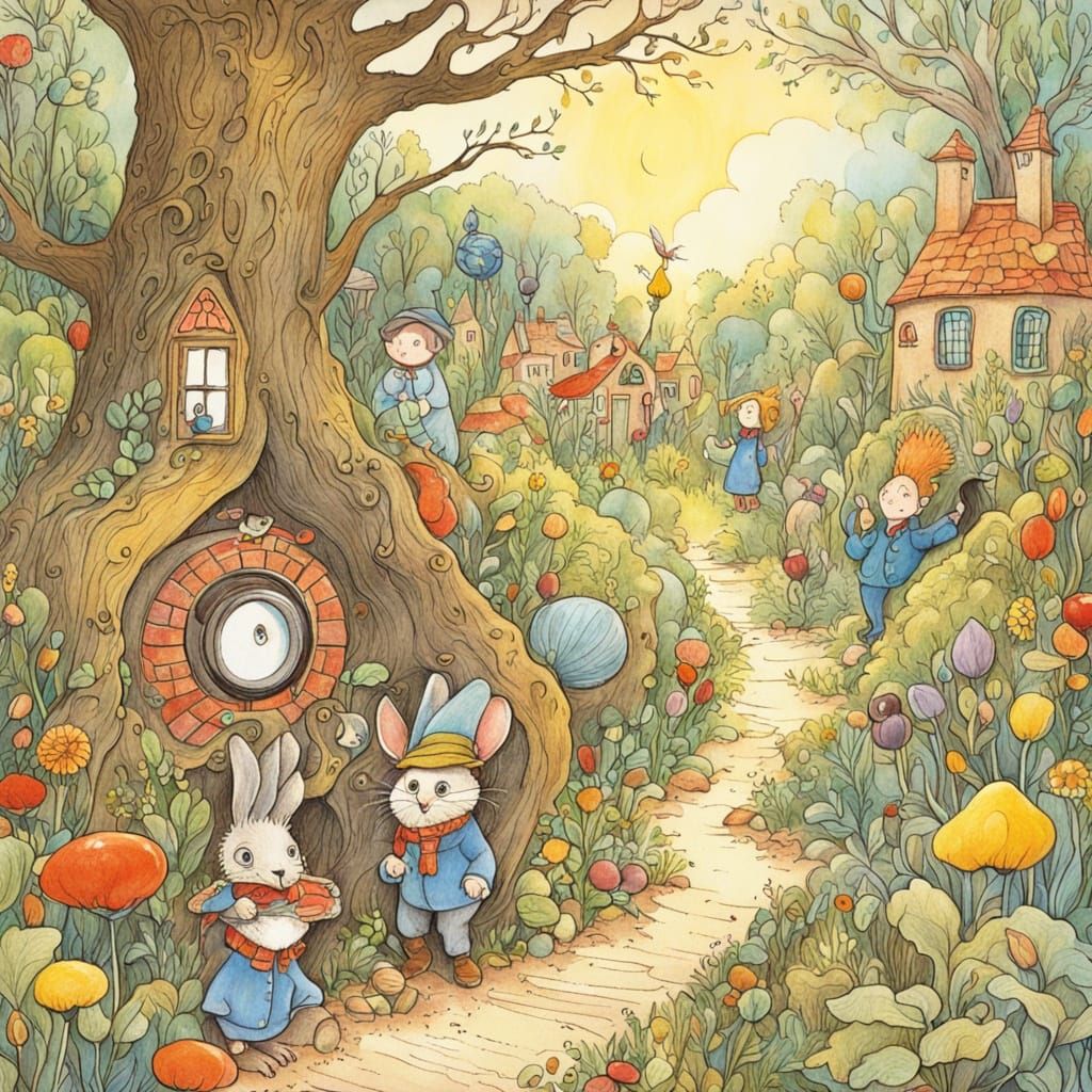 Eccentric Mole Portrait in Storybook Style