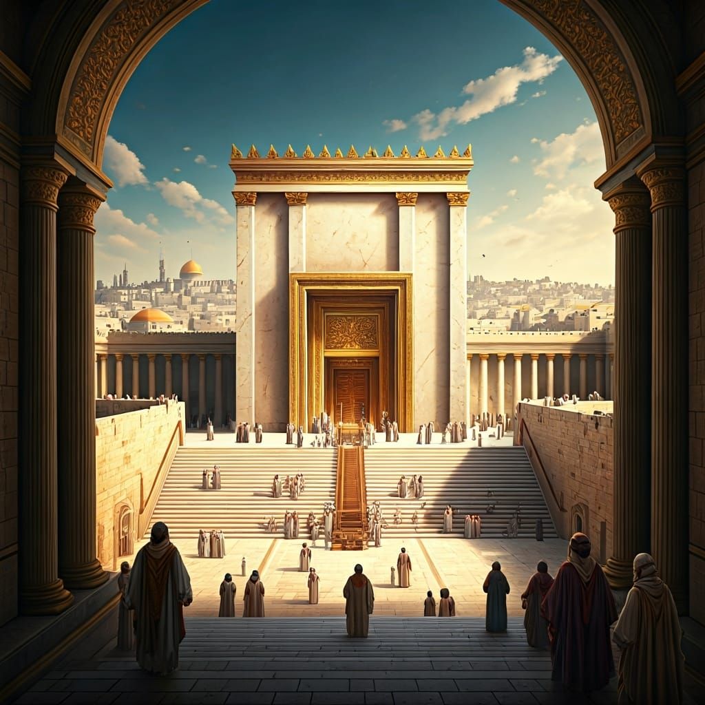 Magnificent Second Temple of Jerusalem in Full Glory