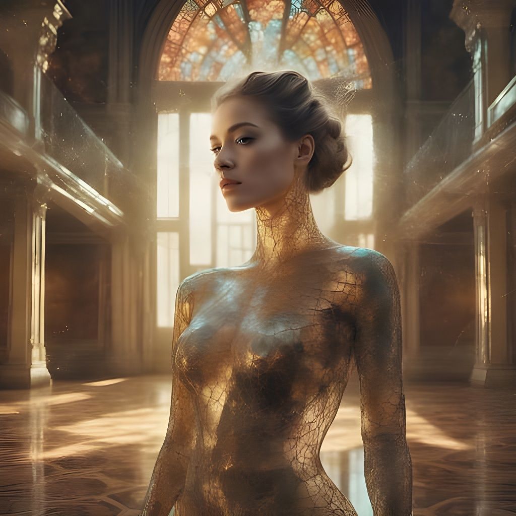 Glass Goddess in Majestic Palace
