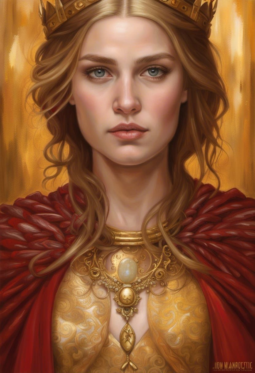 Myrcella Lannister in a Radiant, Holy Aura, as Photorealisti...
