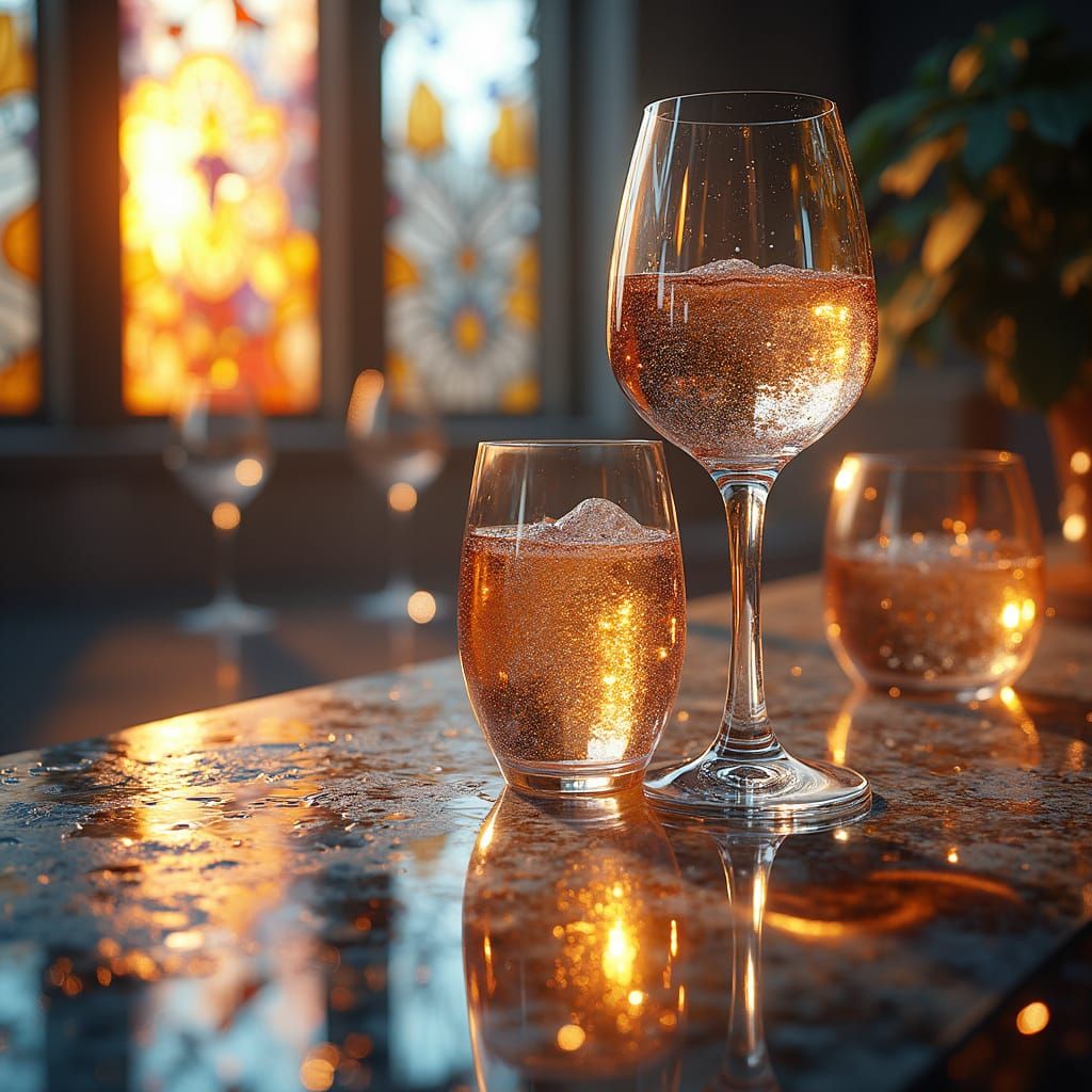 Crystaline Glass Masterpiece in Elegance and Craftsmanship