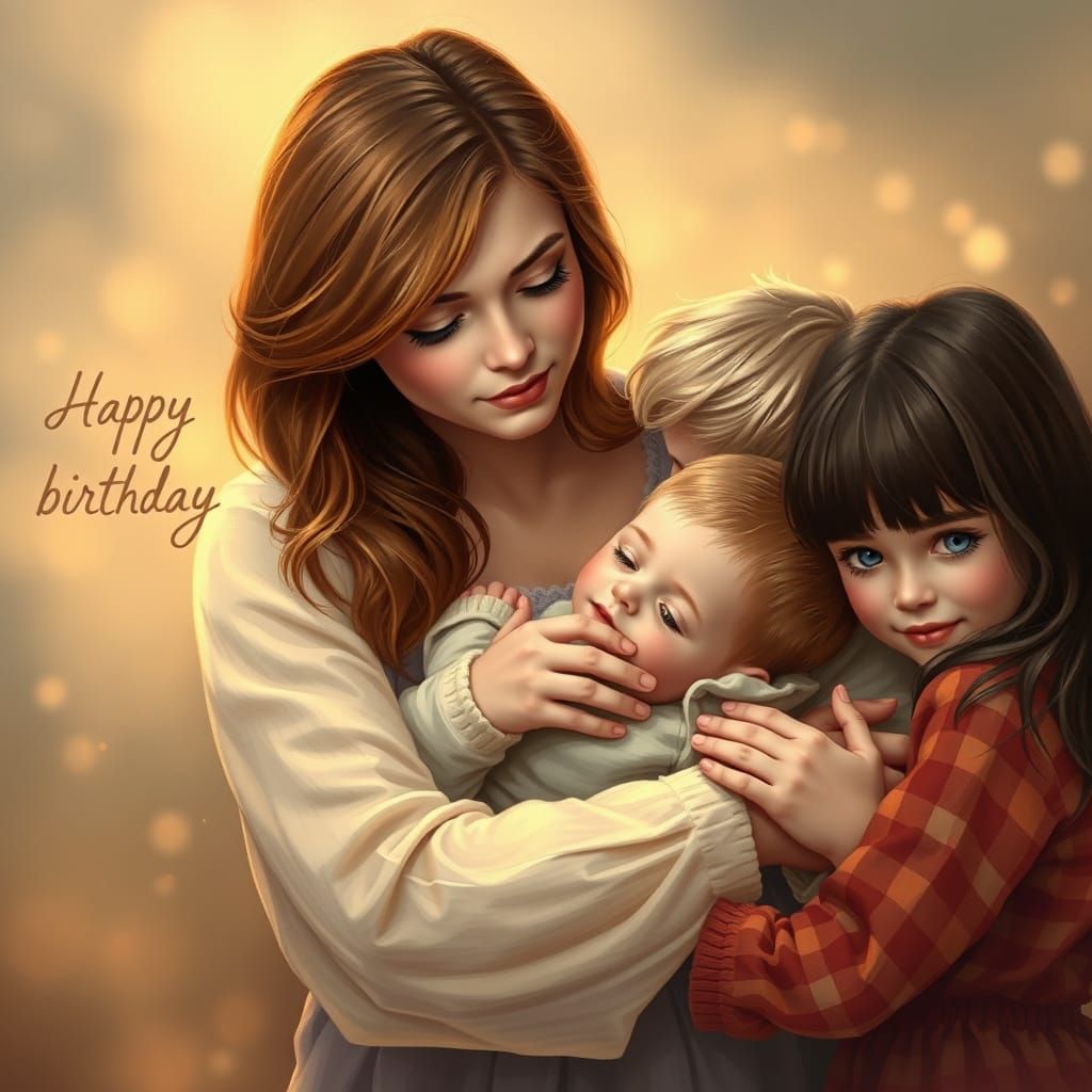 Motherly Love in Whispers of Golden Sunset