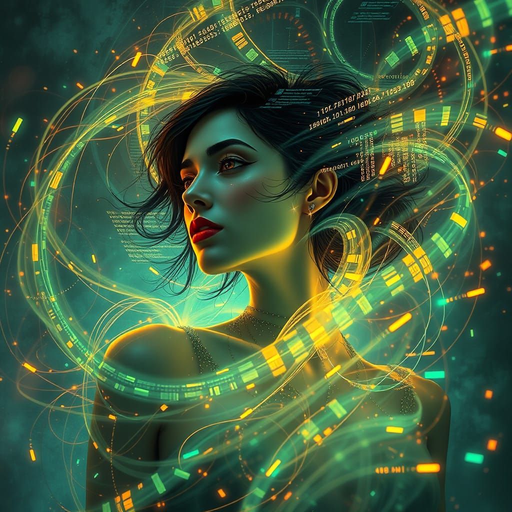 Ethereal Code Vortex in Cyberpunk Neon