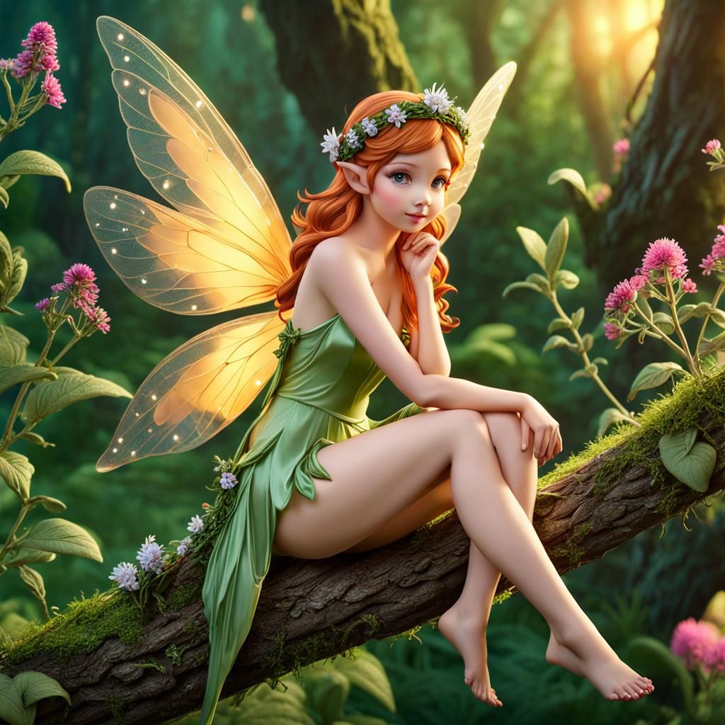 Enchanted Garden Fairy in Prismatic Light