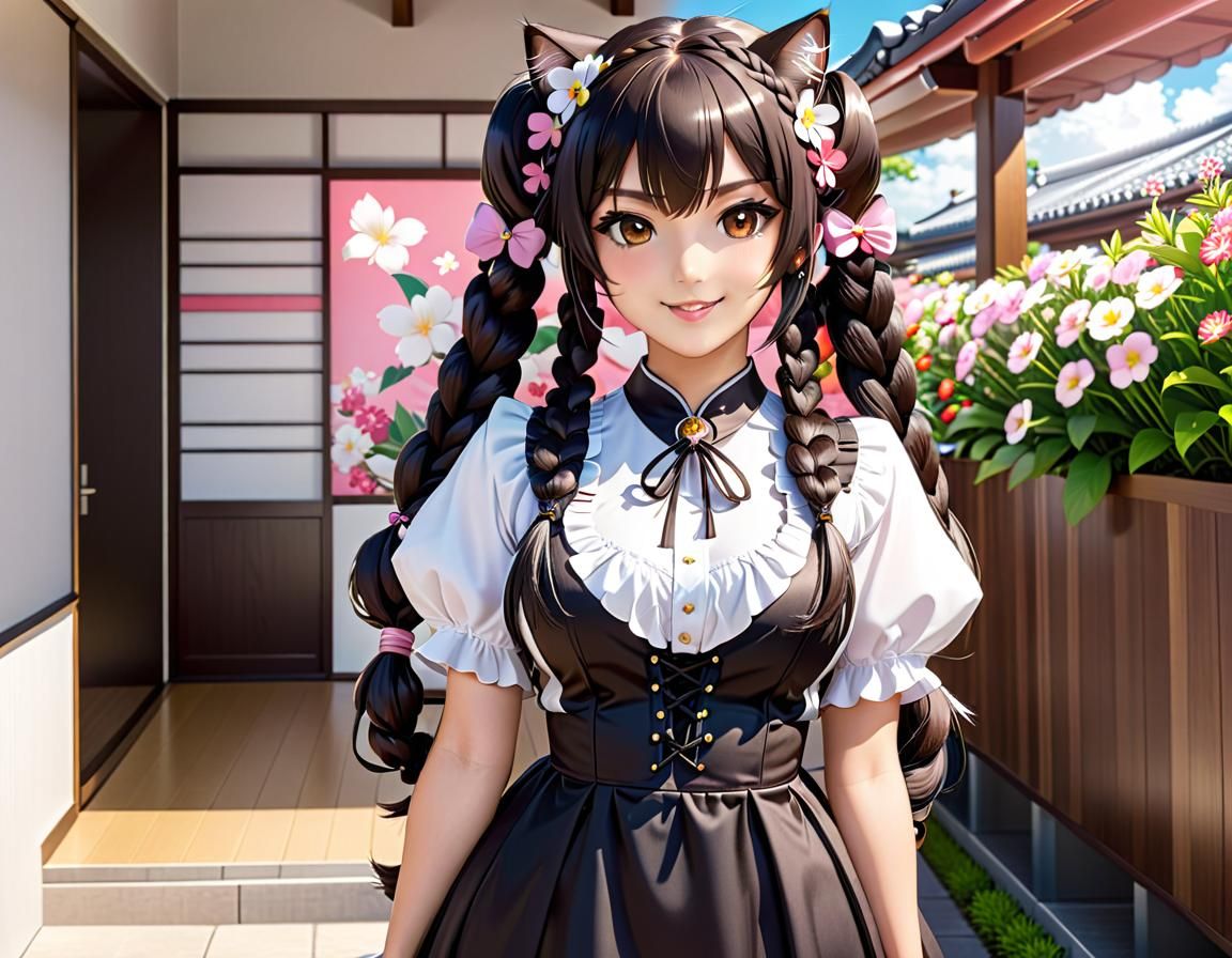 Chibi KuroNeko-chan in Harajuku Fashion