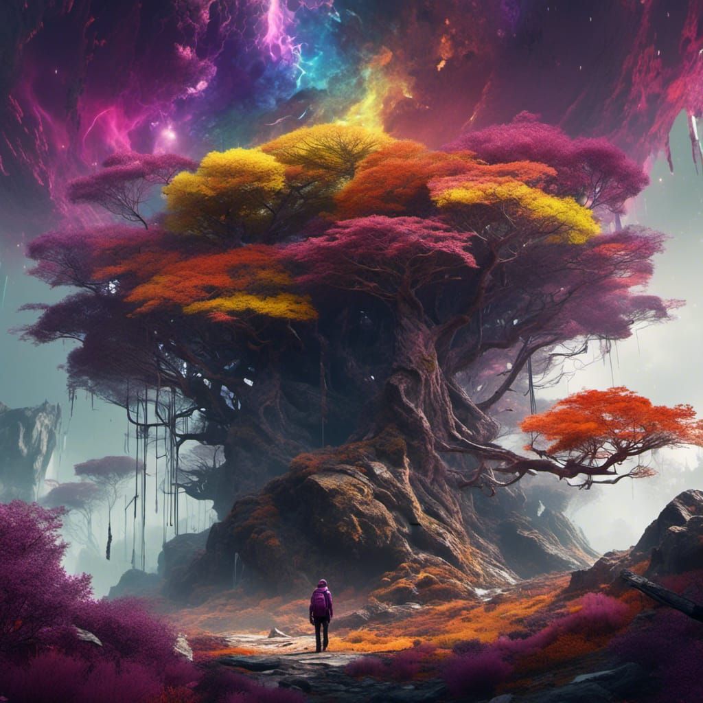 Surreal Dark Fantasy Planet Landscape Art in 8k Resolution