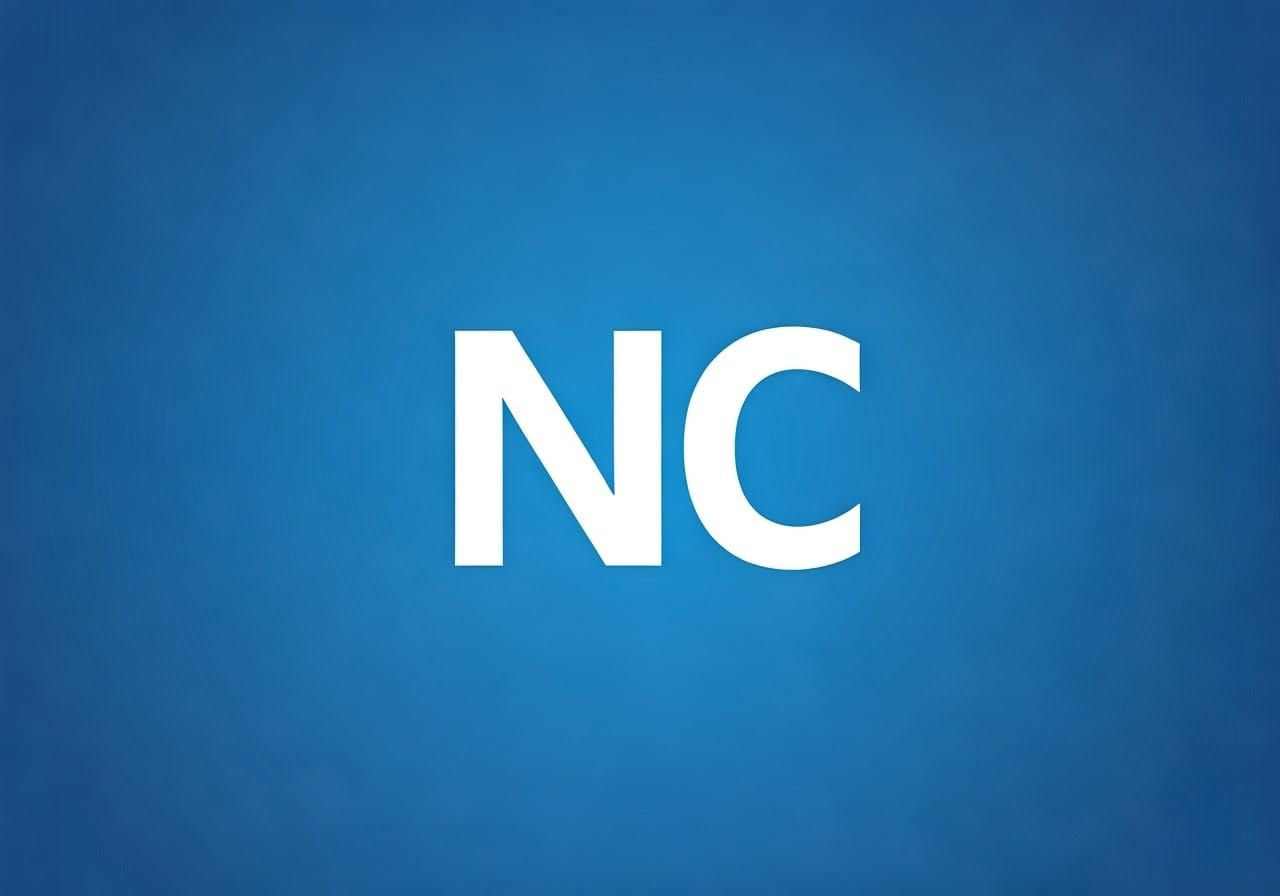 Facebook Logo Inspired White 'NC' on Blue Background
