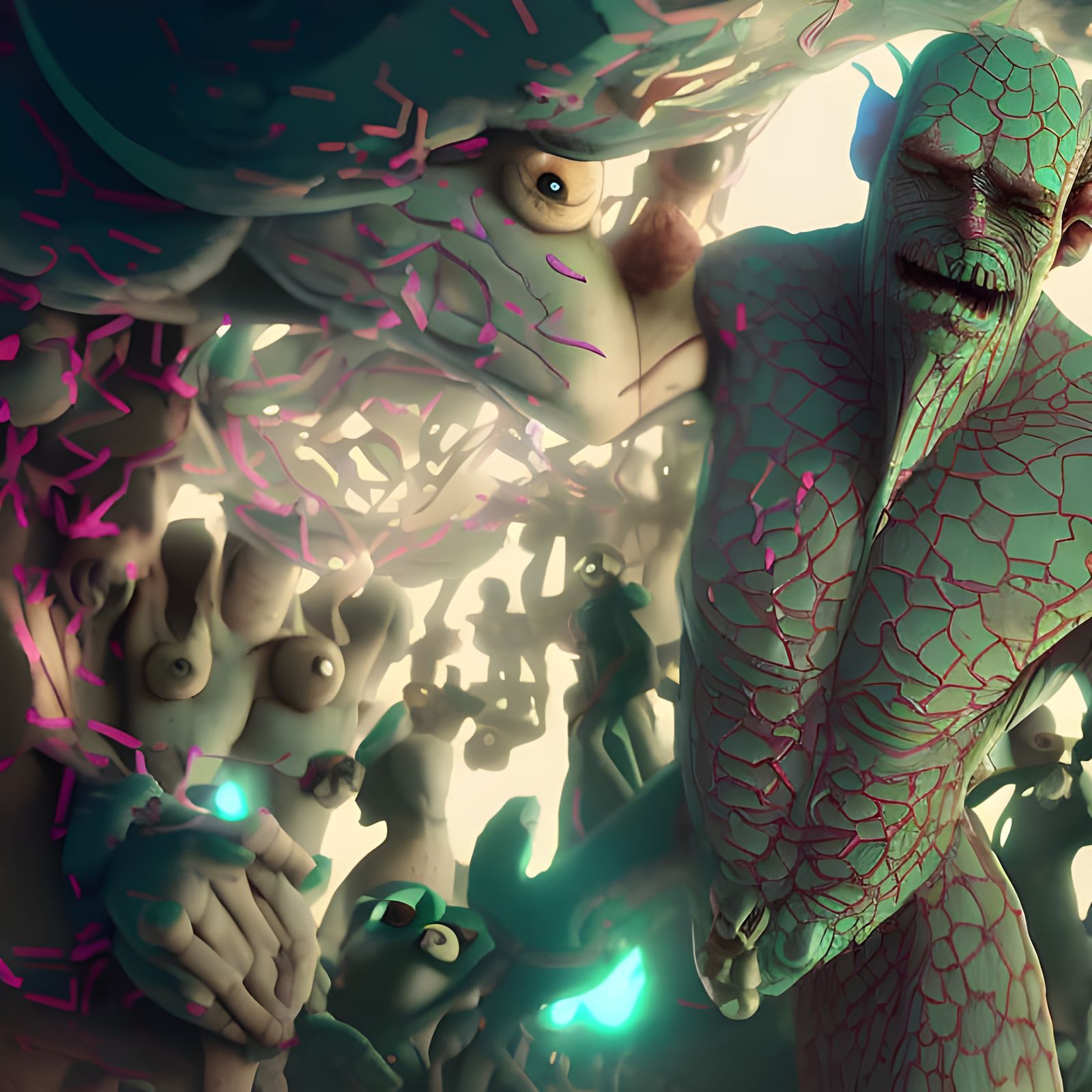 Ethereal Beast of Hyperrealistic Radiance