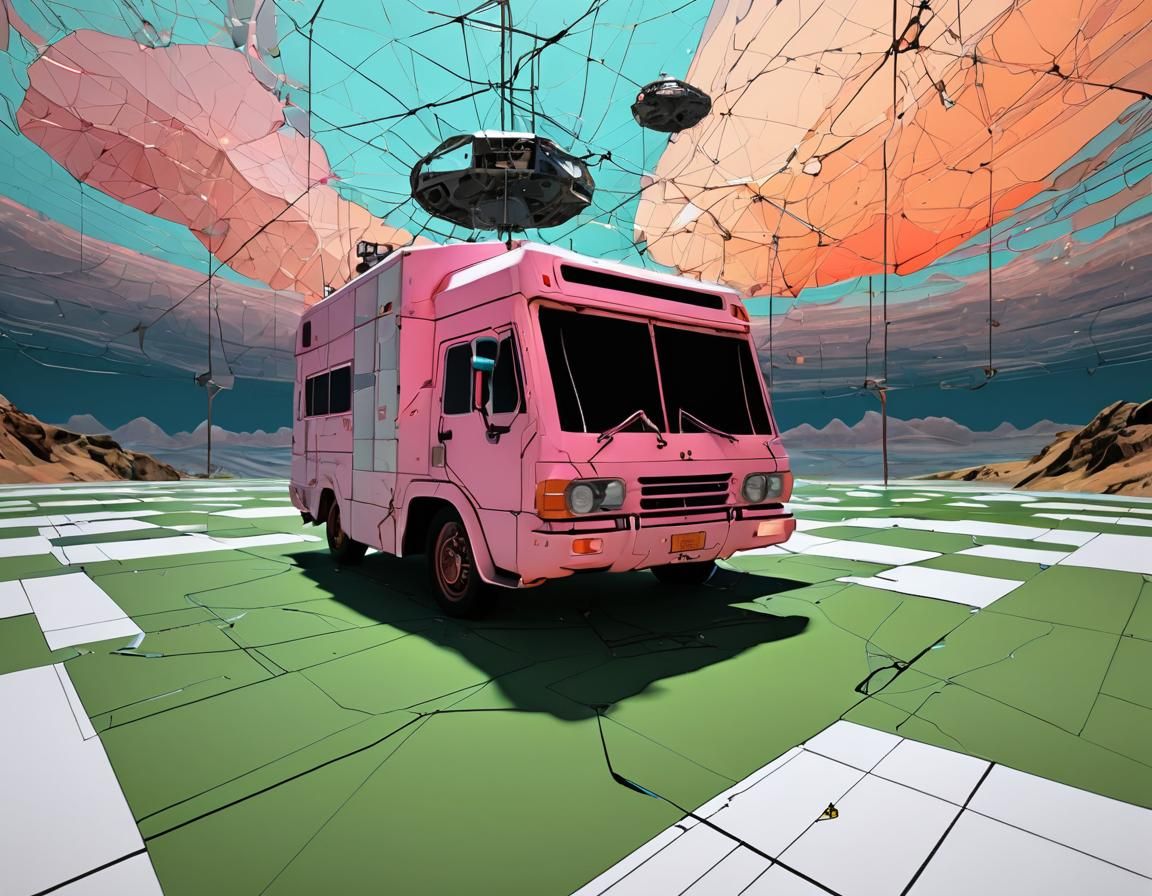 Cosmic Geometries in Neon Hues