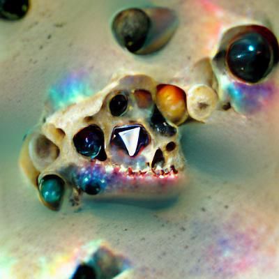 Celestial Horror Unveiled in Stardust Skull