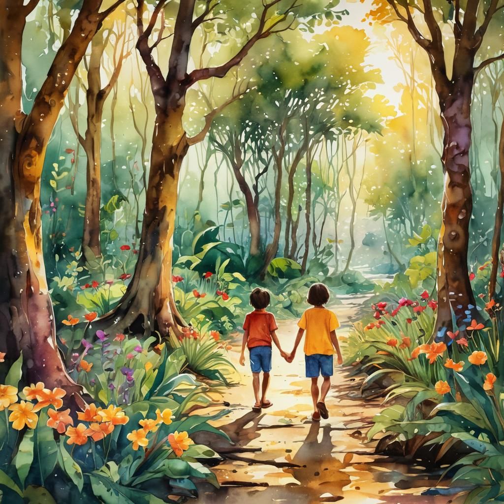 Whimsical Jungle Adventure in Watercolor-Inspired Hues