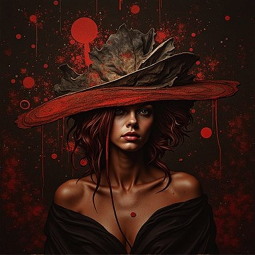 Abstract Woman Portrait in Kazimir Malevich Style